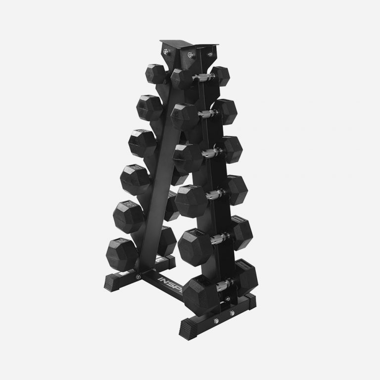 210 Lb (530 Lb) Dumbbell Set with Rack Free Weights Inspire Fitness